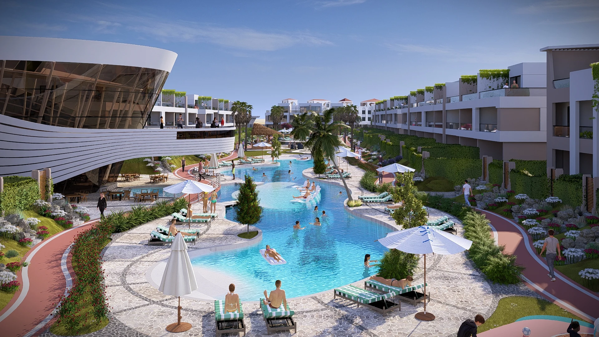 Larimar pool and landscaped residential community